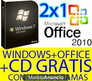 WINDOWS 7 ULTIMATE + OFFICE 2010+ DISCO DE REGALO CON PROGRAMAS 30 euros!! OFERTA!___