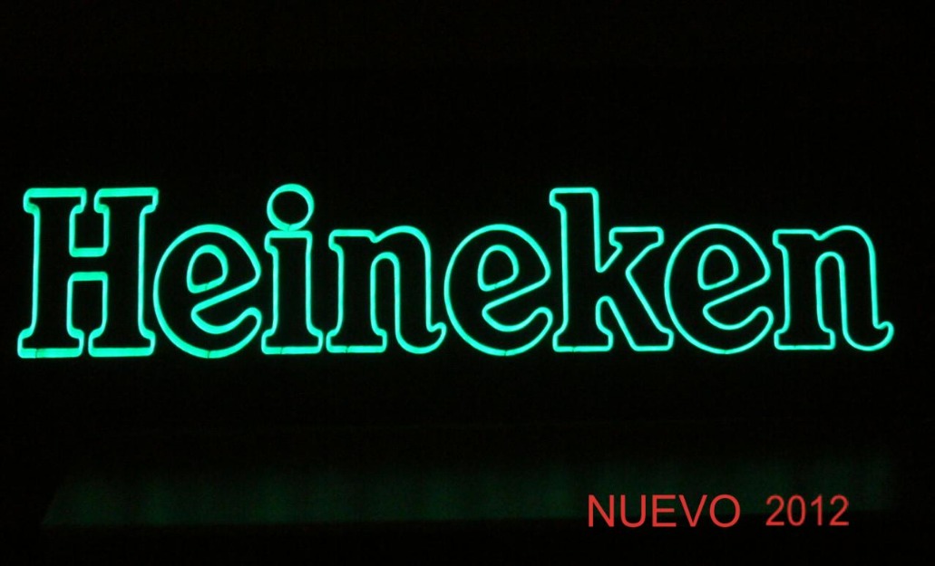 Ref 1005 rotulo hilo luminoso neón heineken