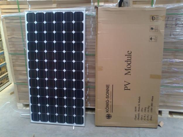 Placas solares de 30w hasta 250w.