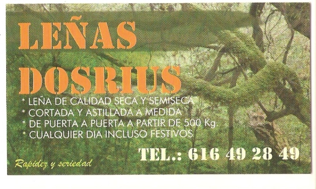 Venta de leña en Dosrius