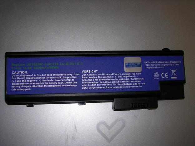 Batería-Acer Aspire5672 14.8v 4600mAH marca 2power