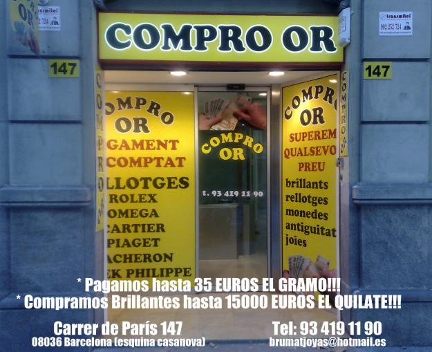 Compro Oro Pagamos hasta 35 euros el gramo