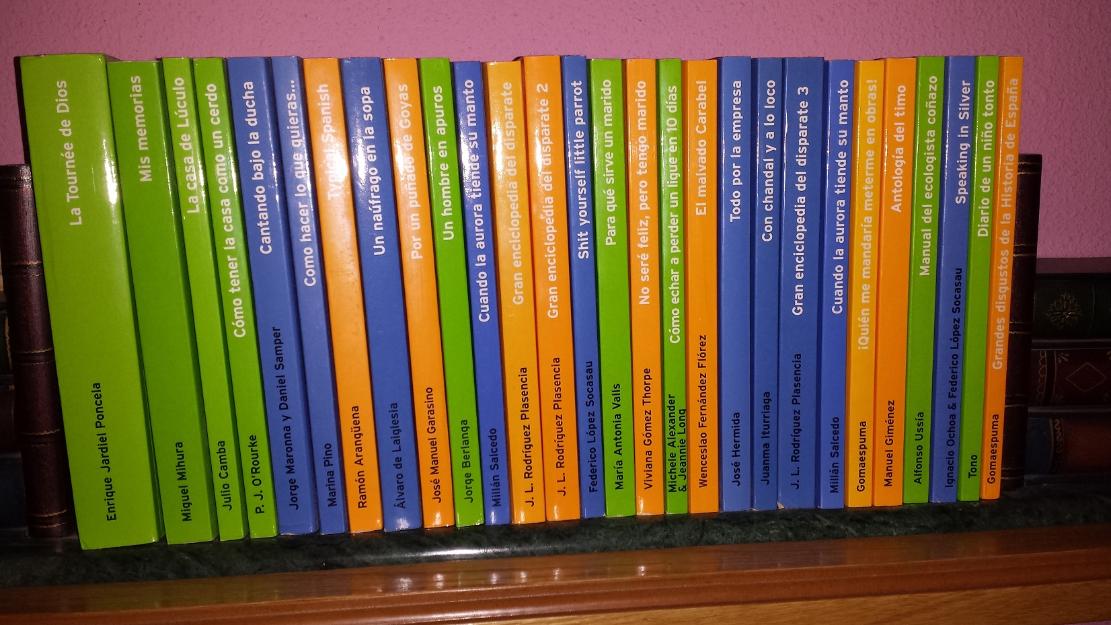 Colección de libros en tono humorístico