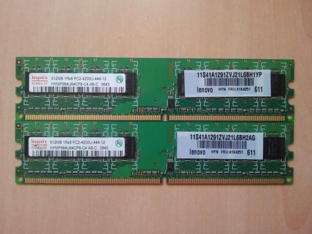 Lote Memoria RAM DDR2 total de 1Gb