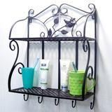 Pastoral Iron Wall Rack / gancho / estantería / toallas / multi baño suministros función de estanterías - Europa