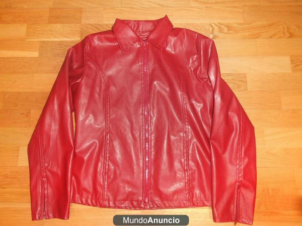 Vendo chaqueta polipiel Roja talla L