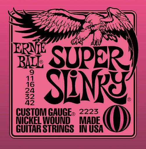 Juegos de cuerdas .009 ErnieBall SuperSlinky