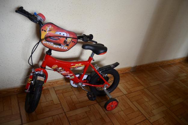 Bicicleta infantil 12’ (para 3-4-5 años) modelo cars en rojo