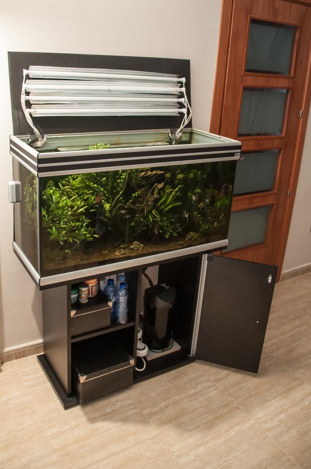 Acuario completo 190l con mueble, accesorios y peces