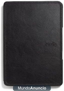 Funda de cuero para Amazon Kindle, color negro