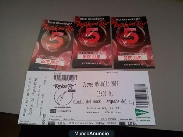 regalo entradas dia 5 de rock in rio