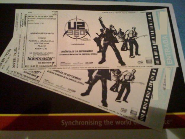 OPORTUNIDAD REGALO ENTRADAS U2