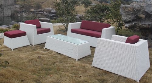 MUEBLES JARDIN CABOPINO, 2 SILLONES + MESA + OTTOMAN + MESA BAJA