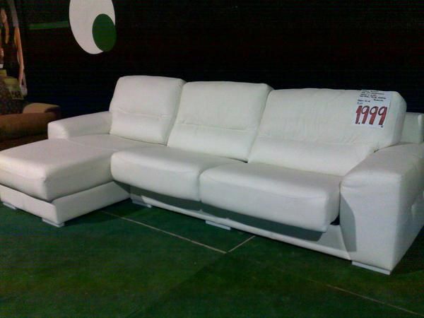 SOFA 3 PLAZAS MAS CHAISE PIEL FLOR