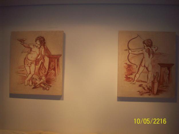 LOTE CONJUNTO DOS CUADROS FRESCOS ANGELES