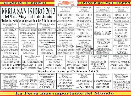 Entradas toros San isidro Talavante 18 mayo