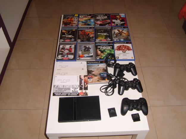 vendo ps2 con 13 juegos