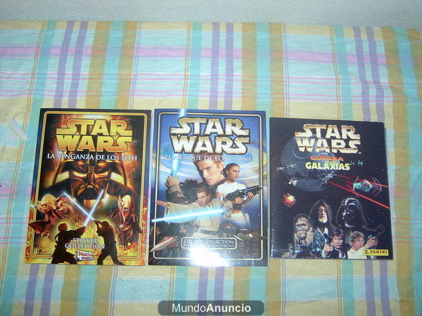 Tres Colecciones de cromos de Star Wars