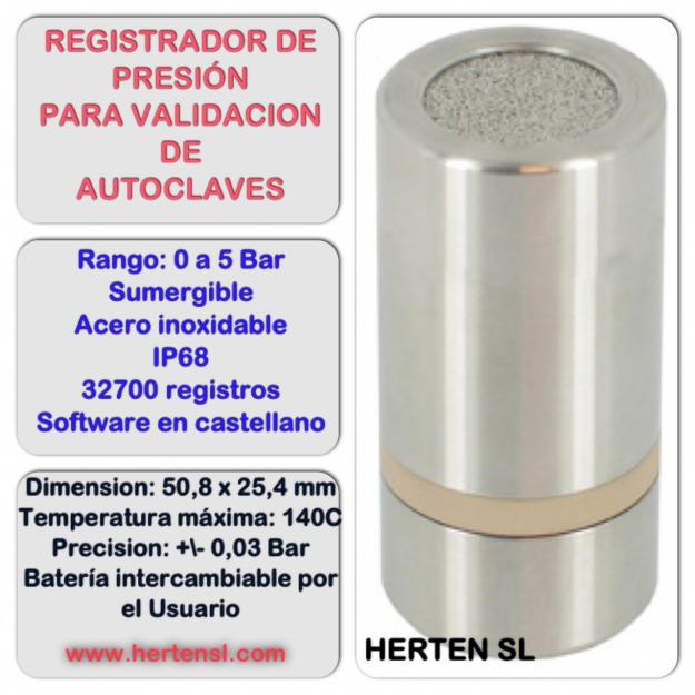 Registrador de presion especial validacion de autoclaves (hasta 140ºc)