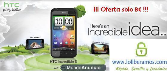 Libero cualquier Htc de Todo el Mundo por 8€