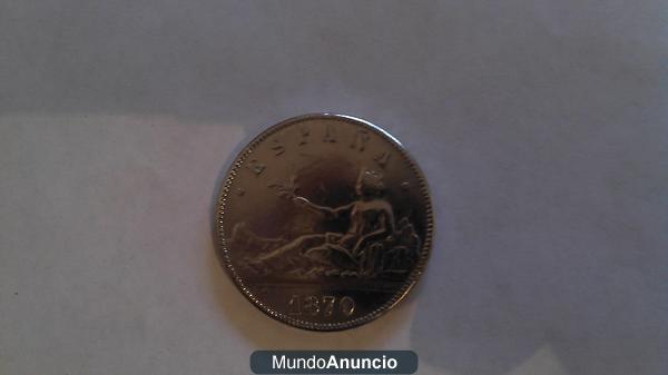 moneda de 5 pesetas de plata