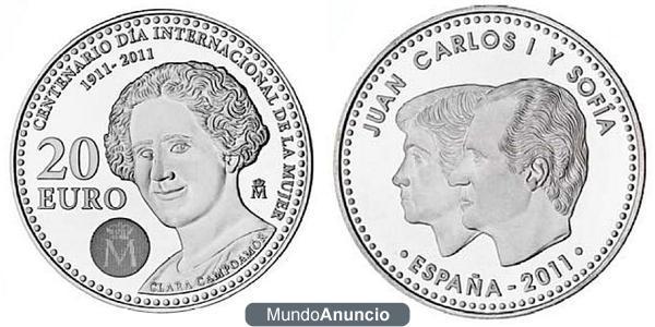 MONEDA 20EUROS PLATA CLARA CAMPOAMOR