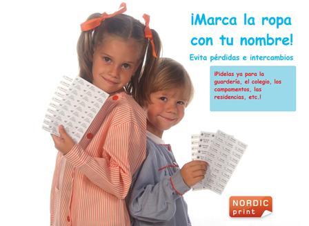 ¡Marca la ropa del colegio, de las residencias, etc.! Etiquetas Nordic print