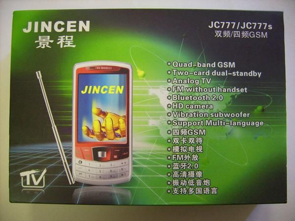 TV Celular JC777S, TV, CAMERA, BLUETOOTH, JAVA, FM, QUADBAND, DUAL SIM DUAL STANDBY