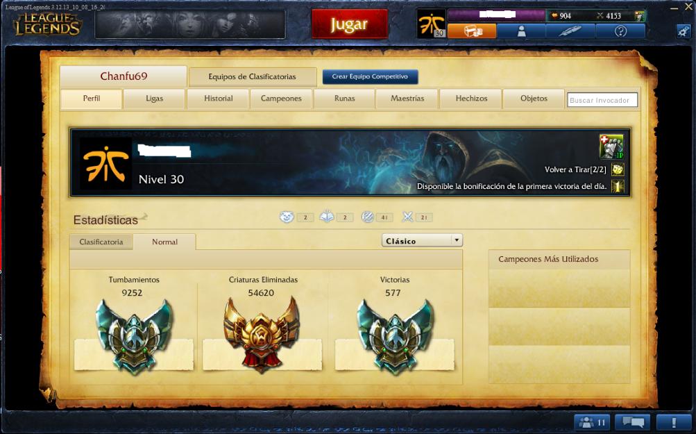 Se vende cuenta LOL 56 campeones+aspectos UFO Corki - Urf Warwick