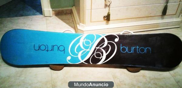 Vendo tabla Burton Lu`47 con fijacines Burton Lexa Freestyle todo alta gama.