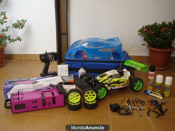 PACK 2 COCHES RC HYPER 7 TQ SPORT + RC PISTA +ACCESORIOS