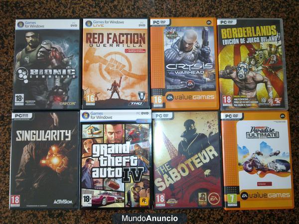 VENDO JUEGOS PARA PC SUELTOS, MUY ECONÓMICOS.