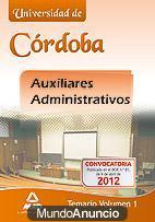 TEMARIO AUXILIAR ADMINISTRATIVO UNIVERSIDAD DE CORDOBA