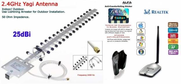 Awus036h  alfa 1    + antena wifi yagui 25 dbi  largo alcance.internet gratis.