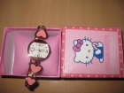 reloj de corazones rosa con cajita de regalo hello kitty nuevo - mejor precio | unprecio.es