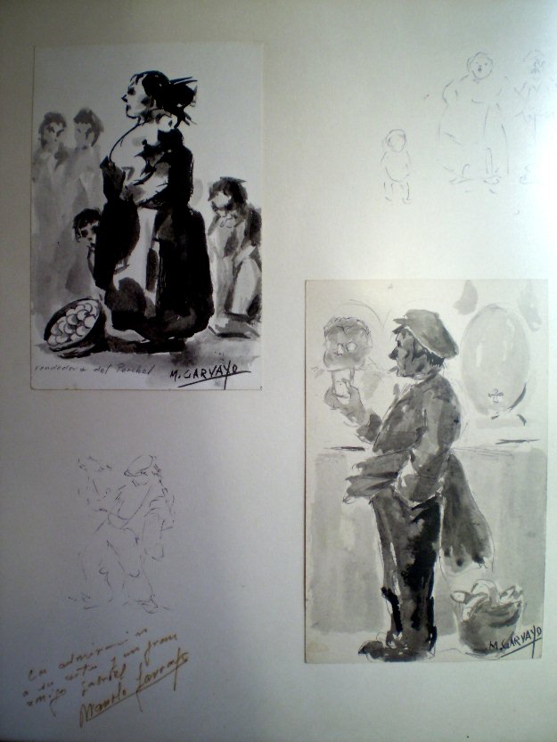 Dibujos del pintor malagueño Manuel Garvayo