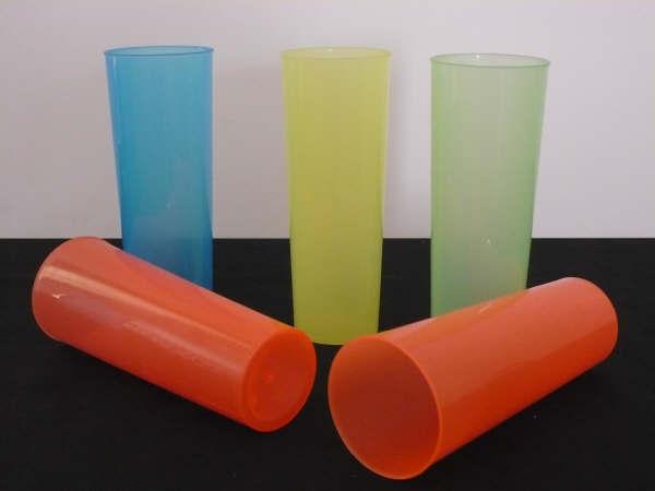 Vasos tubo de plastico