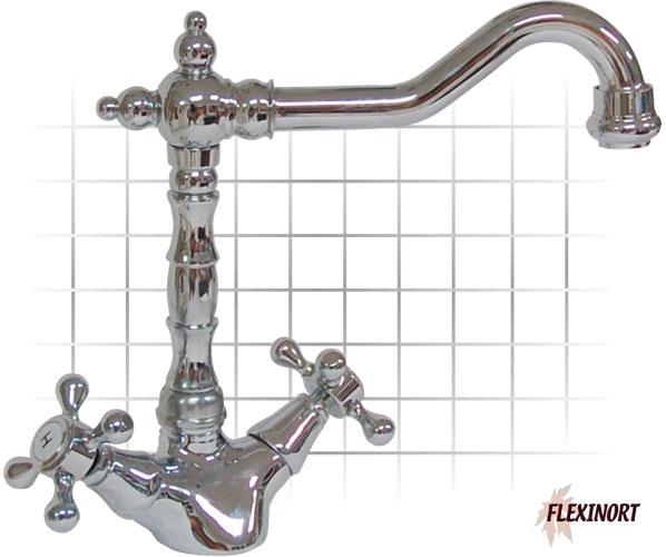 Flexinort - Grifería Lavabo rústica 3111C Cromo