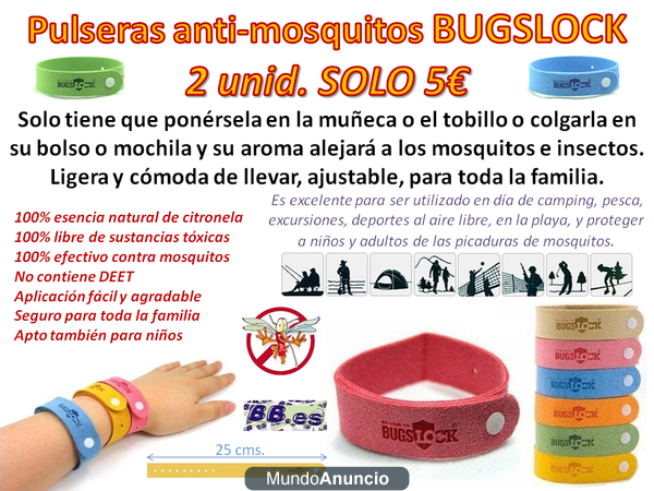 PULSERA ANTIMOSQUITOS BUGSLOCK