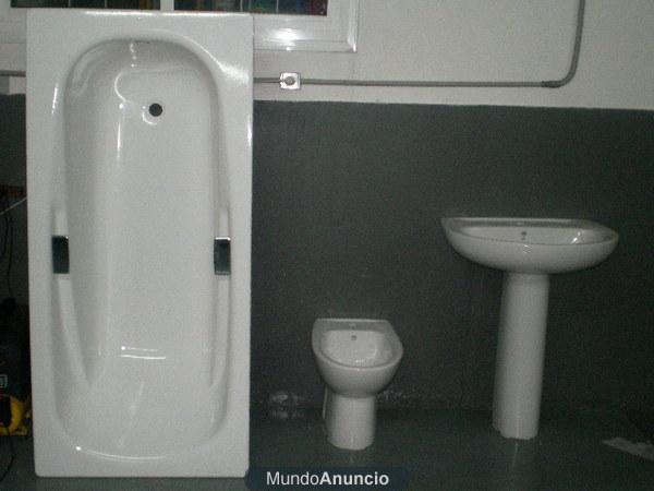 BAÑERA , LAVABO CON PIE , BIDE (