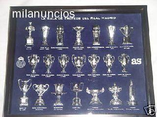 CUADRO MINIATURAS TROFEOS REAL MADRID