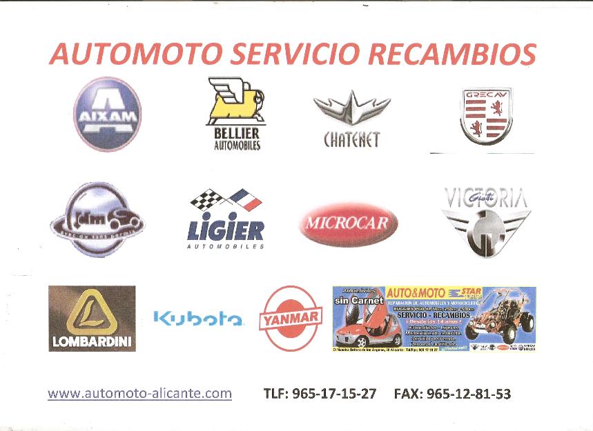 recambios vehiculos sin carnet.