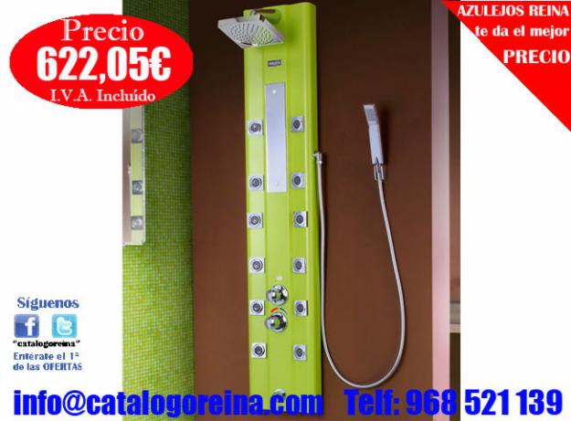 Ofertas_en_baños.Columna Hidromasaje DUNA LUX 150x28 Pistacho  en Logroño