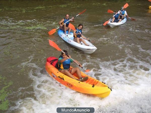 Excursiones, rutas en canoa , kayak  rio Umia, Pontevedra, Rias baixas Ocio.