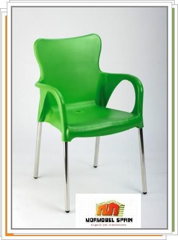 SILLA APILABLE CARCASA RESINA MOD.SUSANA COLOR VERDE. MORMOBEL SPAIN