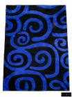 Fisura - Alfombra Abstracta Azul F. Negro 170x240 - mejor precio | unprecio.es