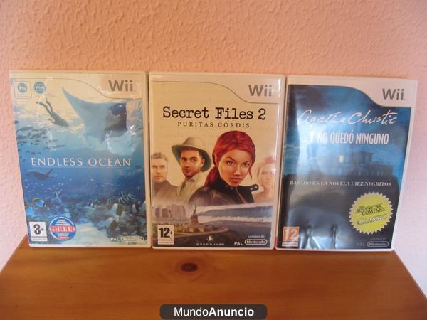 SE VENDE LOTE DE 3 JUEGOS PARA CONSOLA WII.