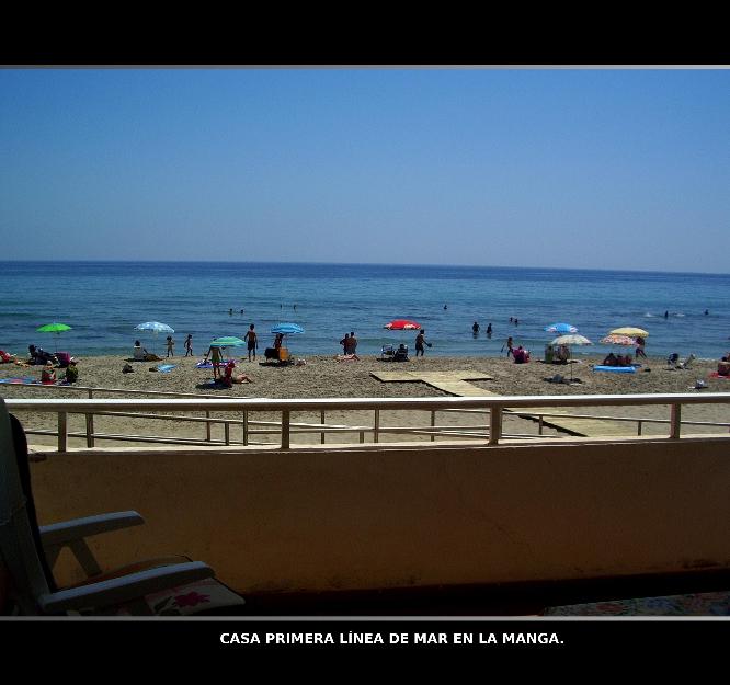 Vendemos casa en primera línea de playa, la manga del mar menor