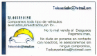 ¿VEHICULO AVERIADO,SINIESTRADO,SIN ITV?NOSOTROS SE LO COMPRAMOS.SOMOS EMPRESA 645890198 todoaveriados@hotmail.com - mejor precio | unprecio.es