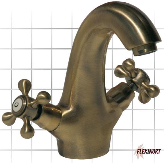 Flexinort - Grifería Lavabo rustico bronce 3001BR